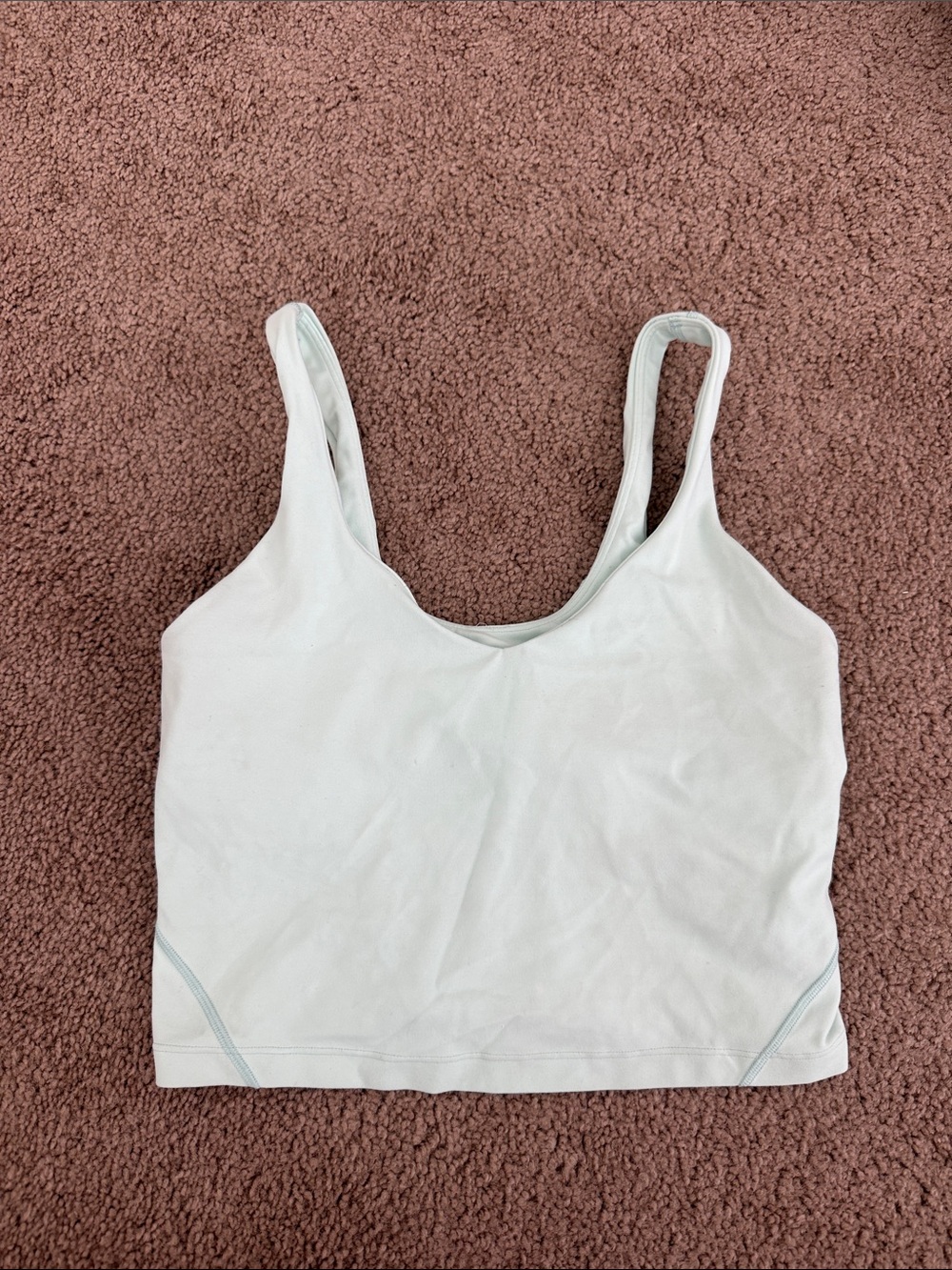 lululemon athletica Mint Green Cropped Sports Tank